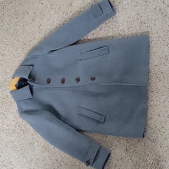 J. Crew Wool Charcoal Pea Coat - Picture 10 of 10